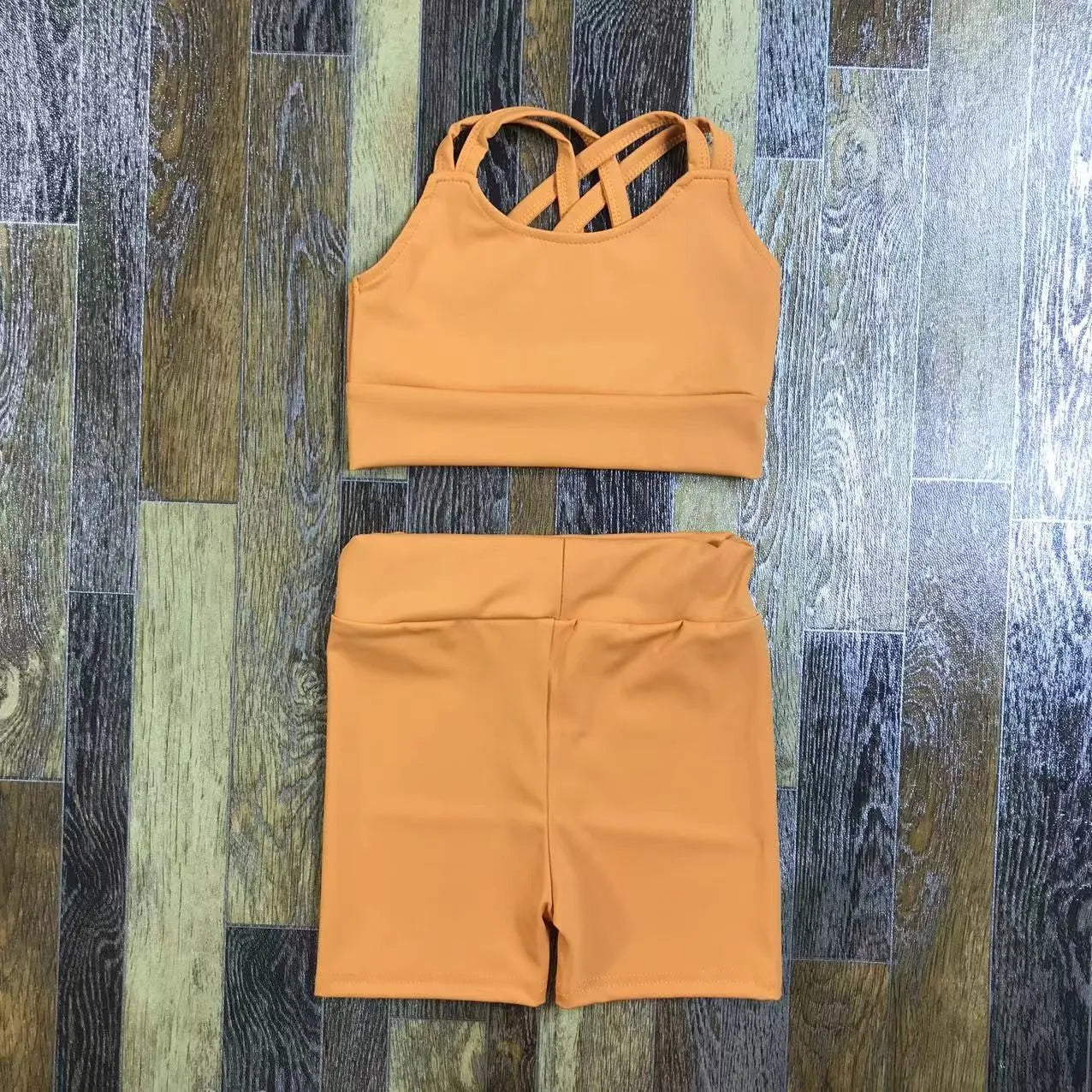 BABY Gym Yoga sets for Girls Yoga vest shorts clothes 1 to 8 years  children clothes cotton comfortable fitness special