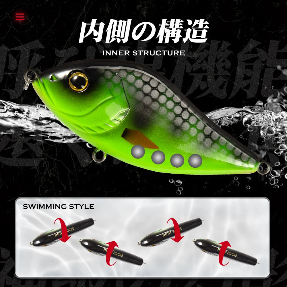 Hunthouse Slider Sinker Jerkbait Pencil Fishing Lure Wobbler 70mm/17g 100mm/47g Crankbaits Fishing Leurre Brochet Pesca Tackle