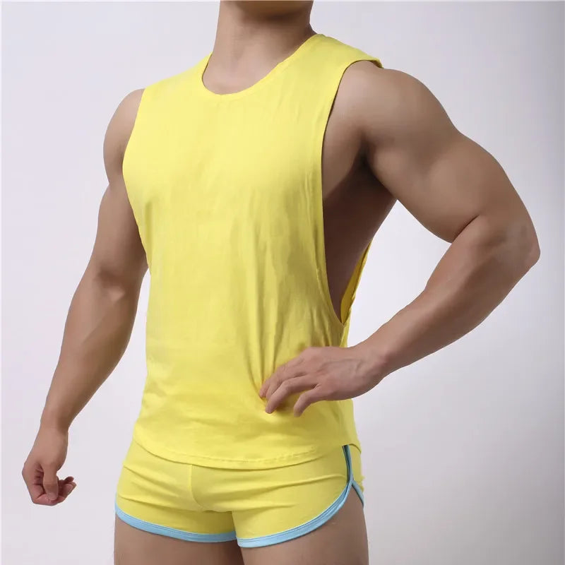 Gyms Clothing Bodybuilding Tank Top Men Fitness Singlet Sleeveless Shirt Cotton Muscle Guys Brand Undershirt for Boy Vest