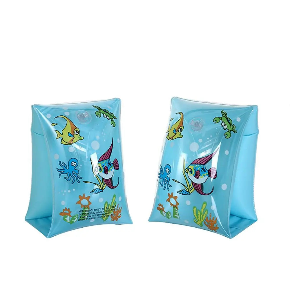 2x Reusable Comfortable To Wear Inflatable Arm Bands Thicken PVC Sporting Goods Swimming Arm Bands Float Bands Kids Adults