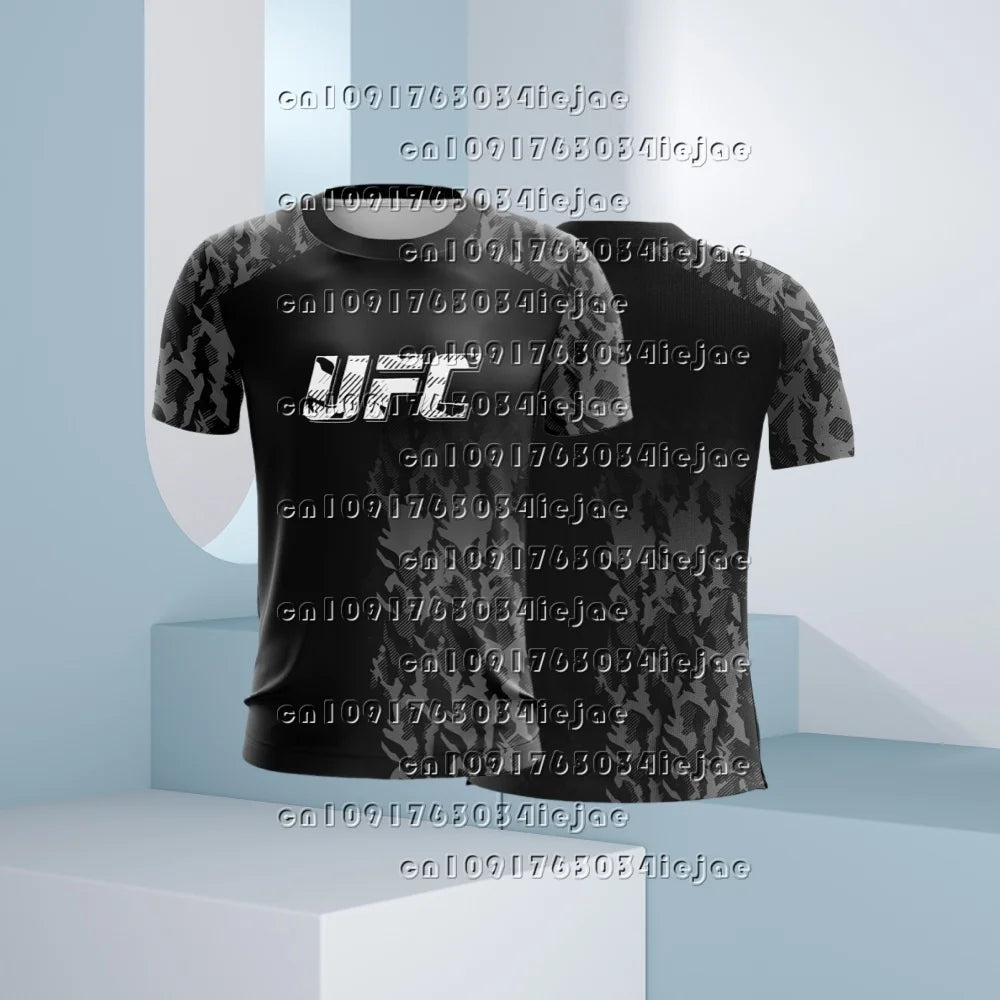 Outdoor 2025 UFC Streetwear T-shirt 3D Printed For Boys Military Combat  Jersey Uniform Clothing Men Boxing Fitness Tops