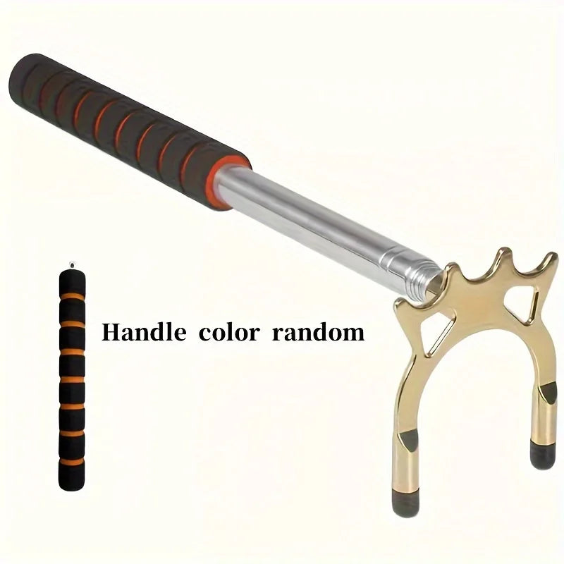 Retractable Billiards Cue Rest with Removable Brass Bridge Head, Pool Cue Stick, Snooker Table Accessories