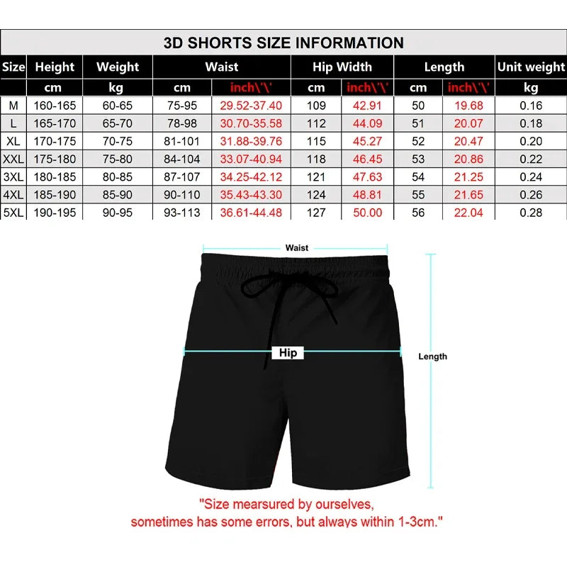 ONE PIECE Men's Sports Shorts Beach Bottoms Anime Luffy Quick Dry Workout Training Gym Fitness Jogging Pants Summer Men Shorts