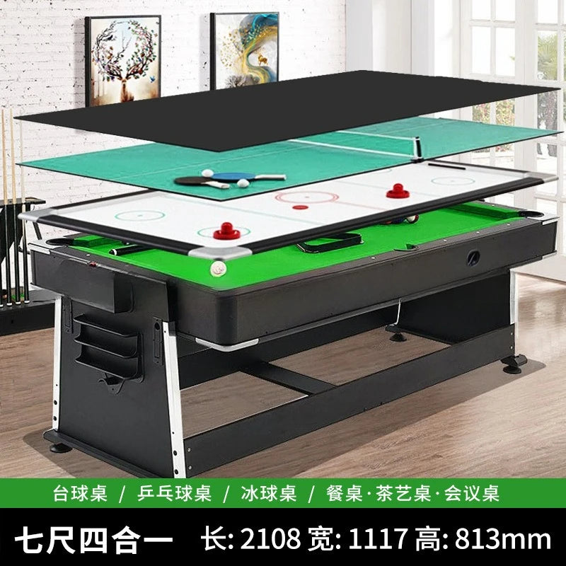 Professional 7ft Folding Pool Table, MDF Board & Waterproof Felt for Home/Bar, 24H Shipping + Free Accessories Kit
