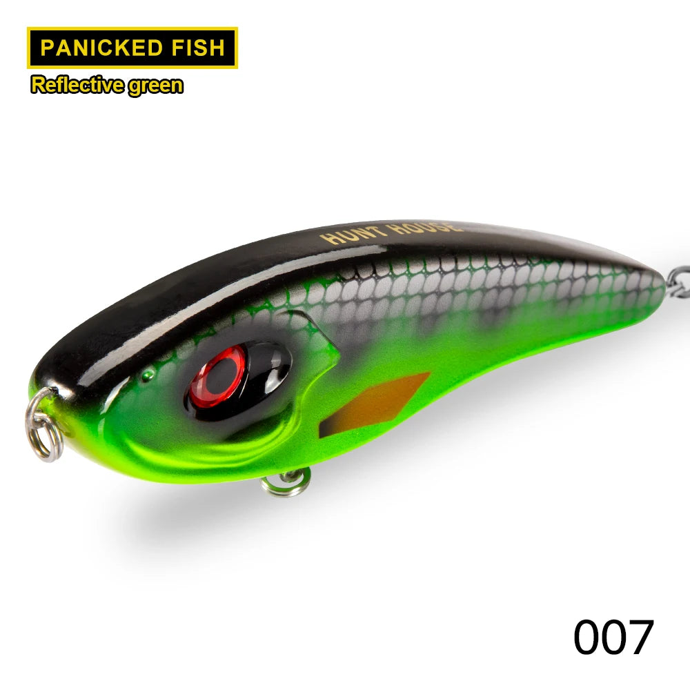 Hunthouse Jerkbait Fishing Lure Loud Sound Pencil Baits Pike Lure Slow Sinking Artificial 115mm145mm Wobblers Pesca Leurre Perch