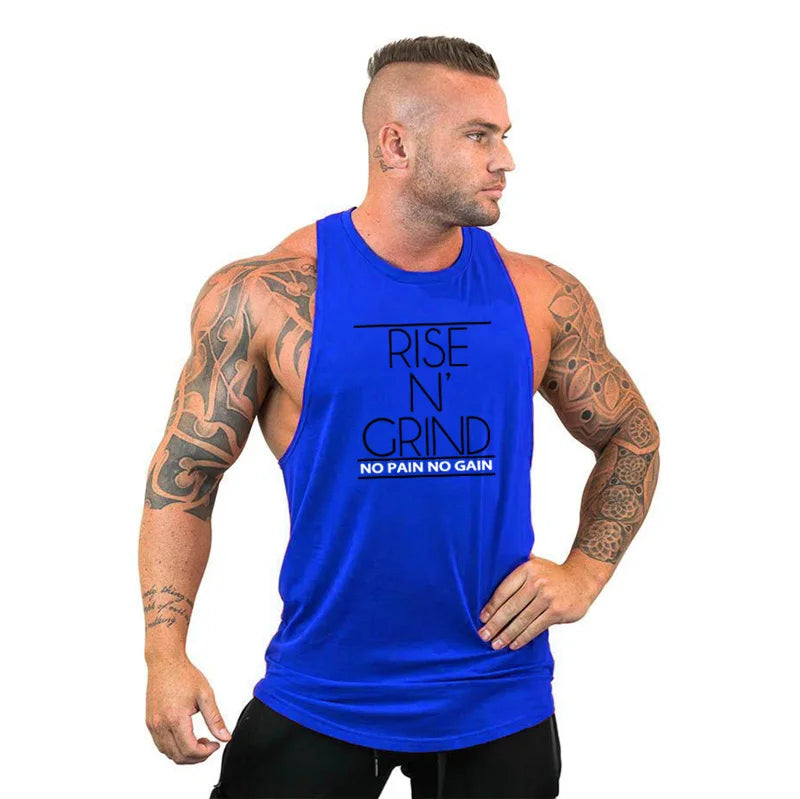 New Cotton Gym Tank Tops Men Sleeveless Tank tops For Boys Bodybuilding Clothing Undershirt Fitness Stringer workout Vest