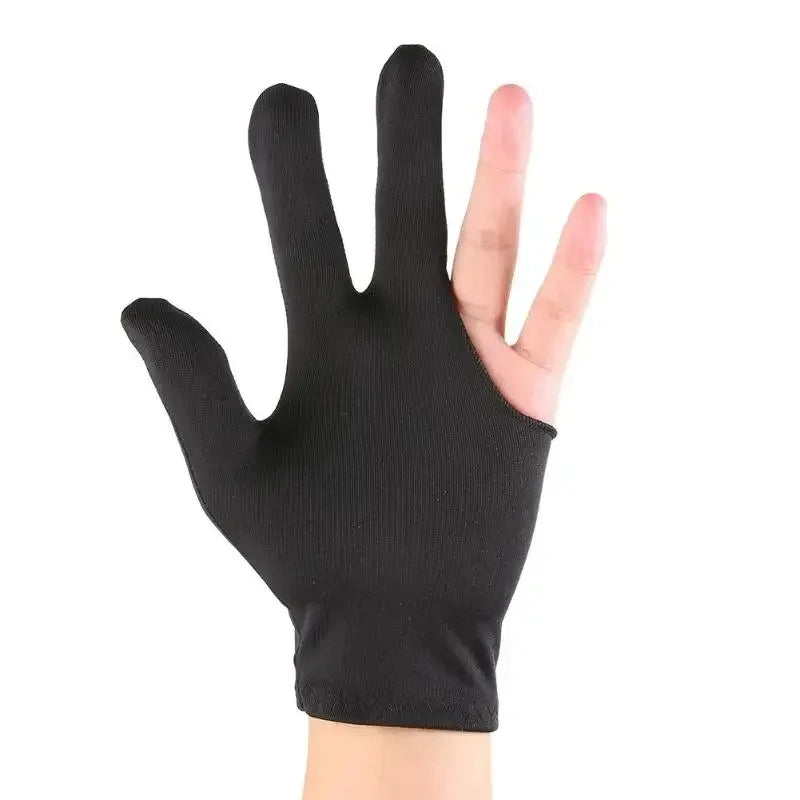 1-10PCS Professional Snooker Billiard Glove Embroidery Left Hand Three Finger Table Ball Smooth Lycra Fabrics Sport Accessories
