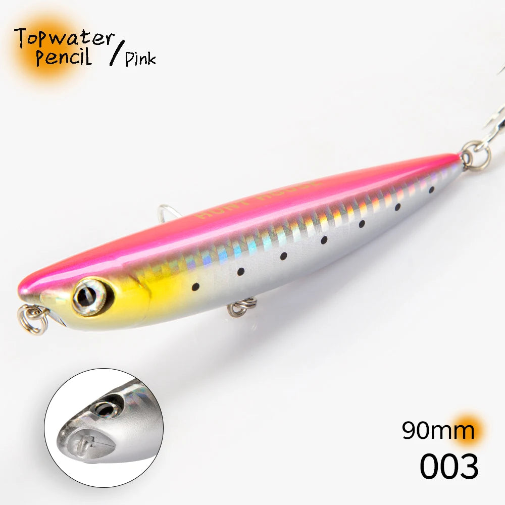 Hunthouse D02 Sparrow Pencil Surface Fishing Lure Topwater Stickbaits 90/120mm 11.5/26g Top Walkers pesca For Bass Tackle LW519