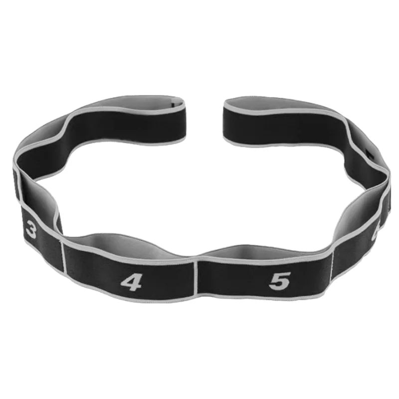8 Section Style Dance Resistance Band Yoga Stretching Pilates Fitness Digital Elasticity Elastic Stretch Training Tension Belt