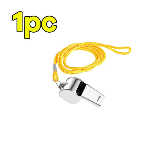 Stainless Steel Whistle with Lanyard Outdoor Professional Referee Super Loud Whistle Cheerleader Sporting Goods for Training