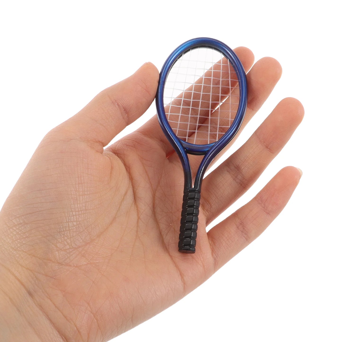 Sporting Goods Mini Tennis Racket Net Child Plastic Dollhouse Miniature Accessories