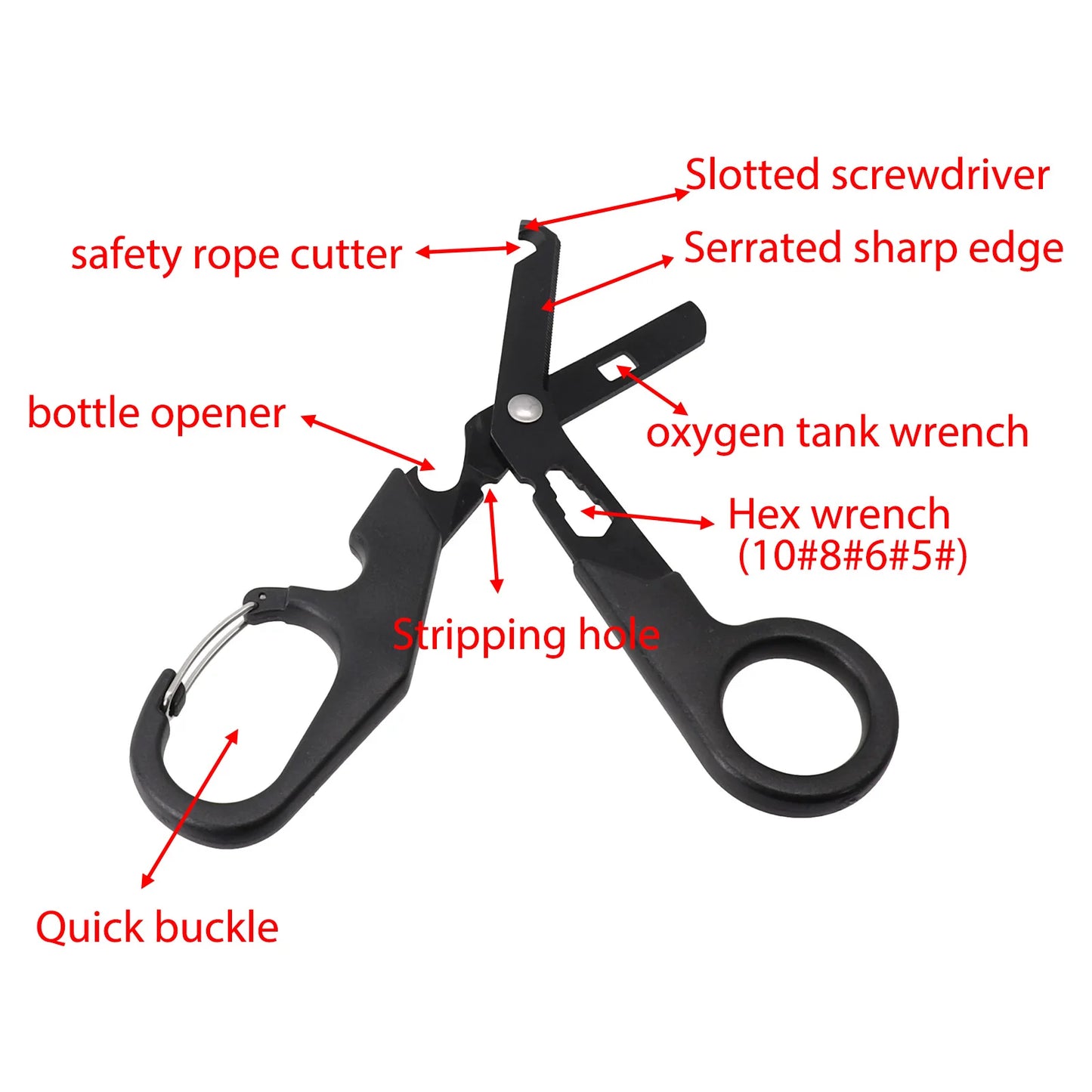 Sporting Goods Multifunctional Tool Rescue Scissors Sports Trauma Shears Survival Rescue Scissors Stainless Steel Tool Gear