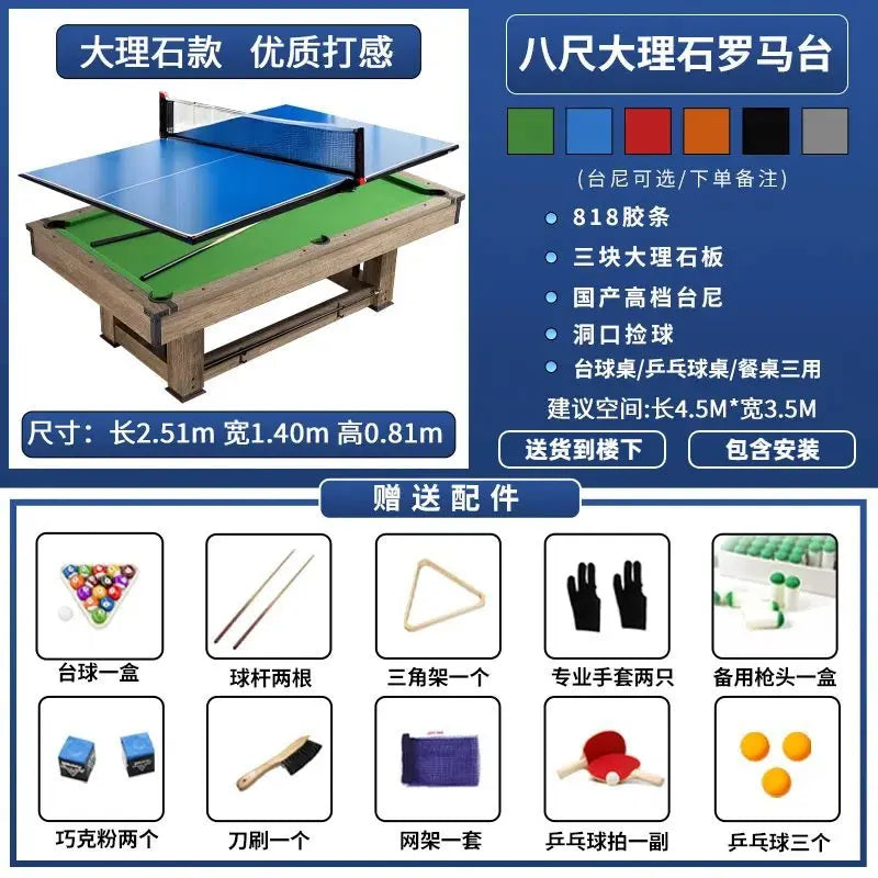 Professional 7ft Folding Pool Table, MDF Board & Waterproof Felt for Home/Bar, 24H Shipping + Free Accessories Kit