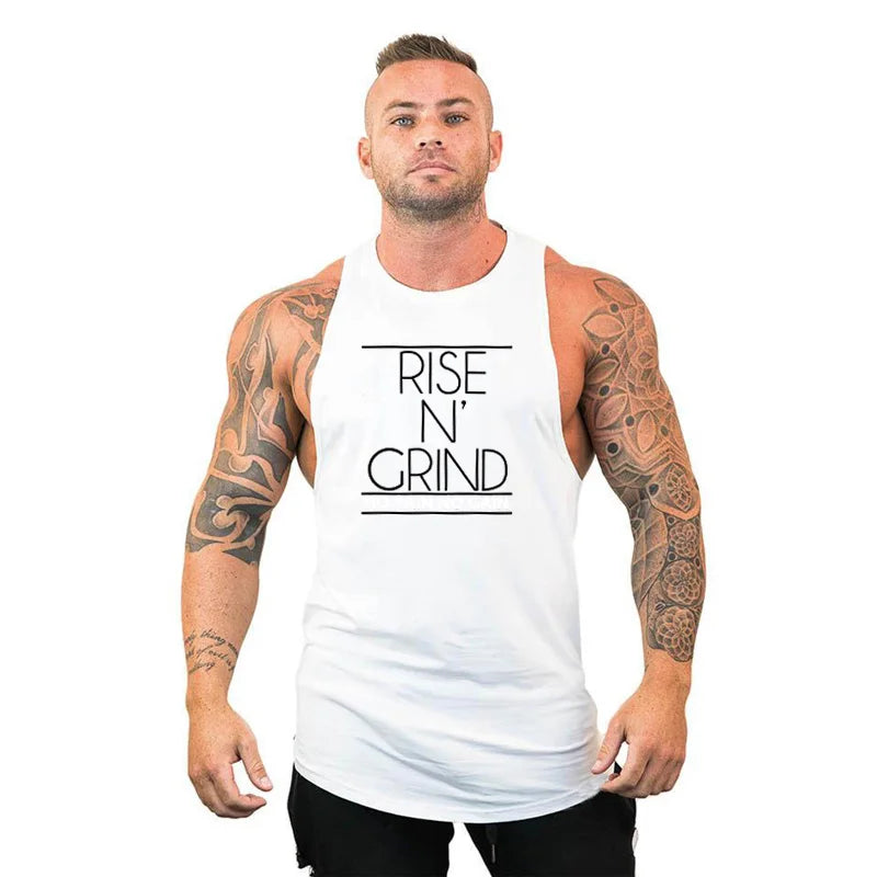 New Cotton Gym Tank Tops Men Sleeveless Tank tops For Boys Bodybuilding Clothing Undershirt Fitness Stringer workout Vest