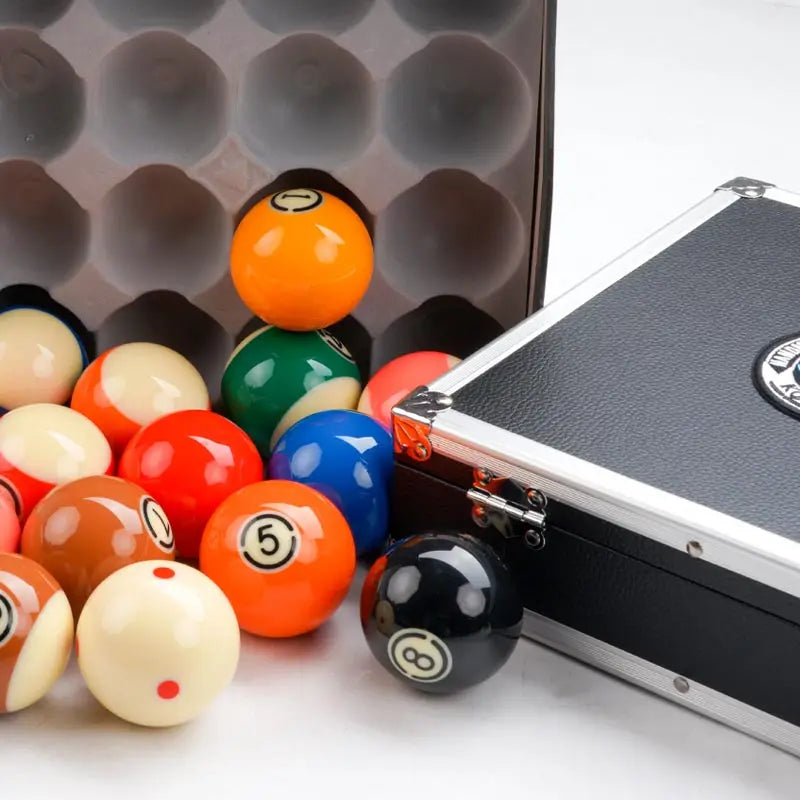 KONLLEN Balls AXD Billiard Pool Balls Set 16pcs 57.2mm Resin Balls Including Ball Box Pool Table Balls Billliards Accessories