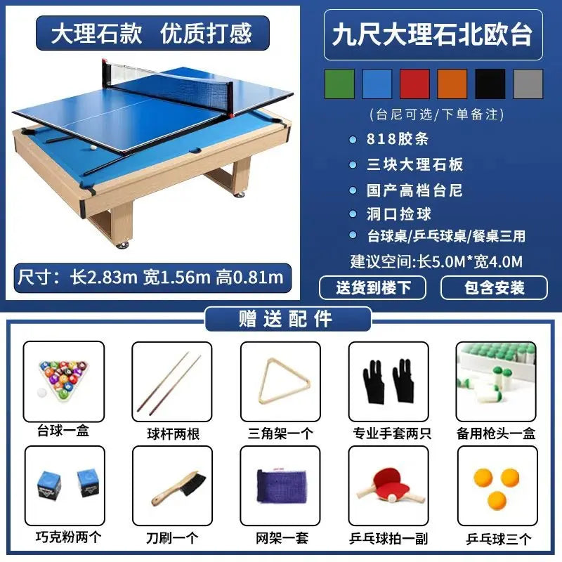 Professional 7ft Folding Pool Table, MDF Board & Waterproof Felt for Home/Bar, 24H Shipping + Free Accessories Kit