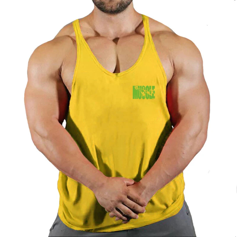 Muscle Guys Cotton Gym Tank Tops Men Sleeveless Tank Tops For Boys Bodybuilding Clothing Undershirt Fitness Stringer Vest