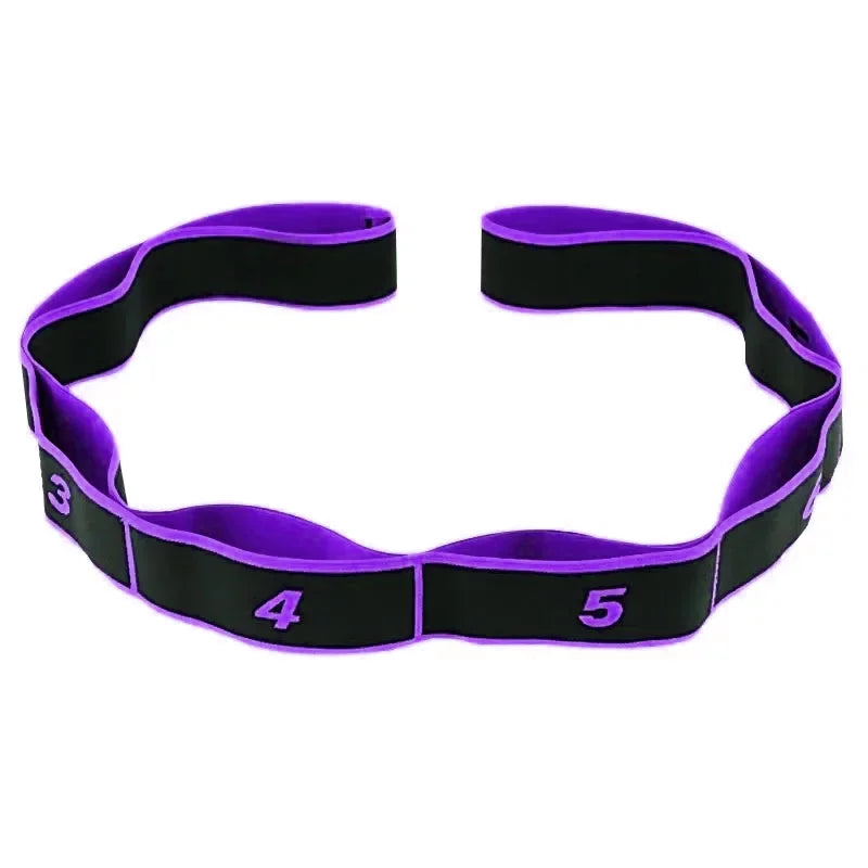 8 Section Style Dance Resistance Band Yoga Stretching Pilates Fitness Digital Elasticity Elastic Stretch Training Tension Belt