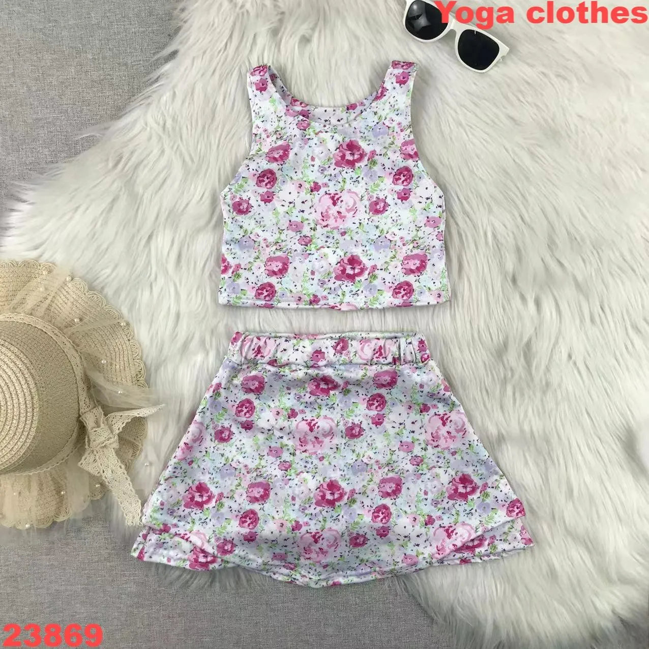 Girls Baby Sportswear Yoga Baseball Team Outfit Blue Star Sleeveless Dress Shorts Set - Kids Fitness Clothes Toddler Athletic