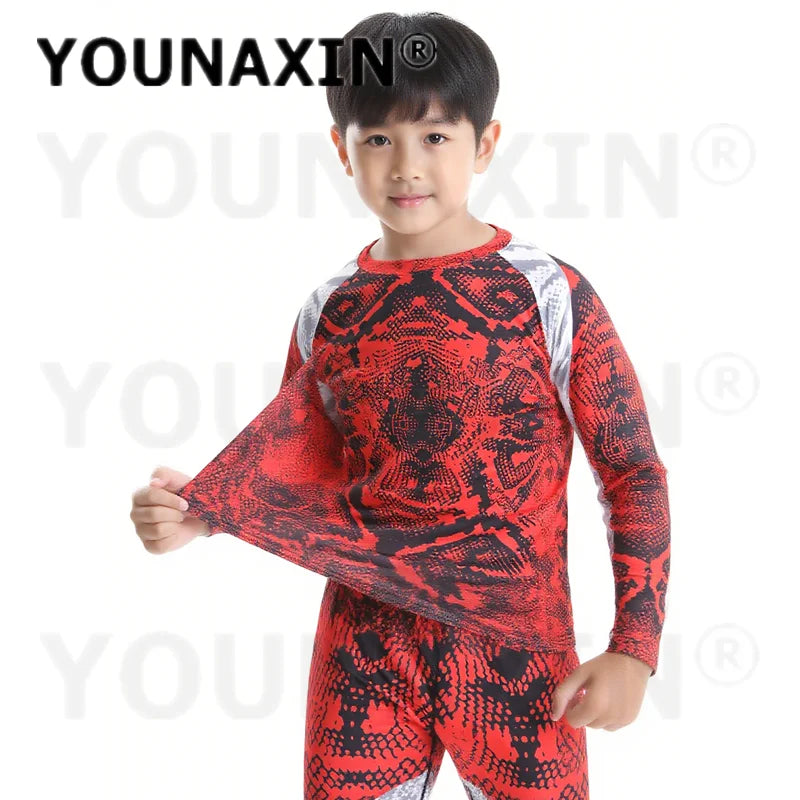 Unisex Child Boy Running Sports Long Sleeves T-shirts Girl Yoga Top Sportswear Fitness Training Clothing Gym Top Quick Drying