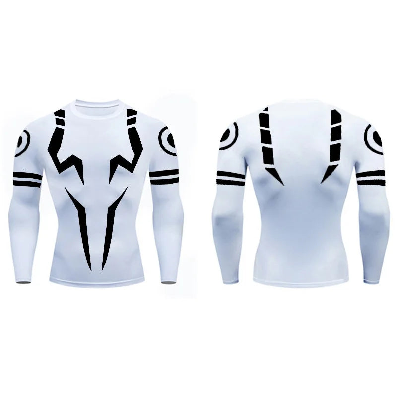 Anime Jujutsu Kaisen T-Shirt 3D Print Ryomen Sukuna Compression Fitness Undershirt Tee Oversized Men Clothing Top Sportswear