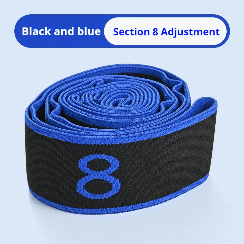 8 Section Style Dance Yoga Stretching Belt Pilates Fitness Tension Digital Elasticity Latin Elastic Stretch Resistance Band