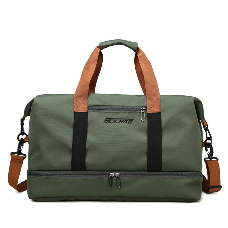 Gym Bag Travel Fitness Bag for Women Large Capacity Men's Sports Luggage bag Waterproof Female Messenger Bag Dry And Wet Handbag