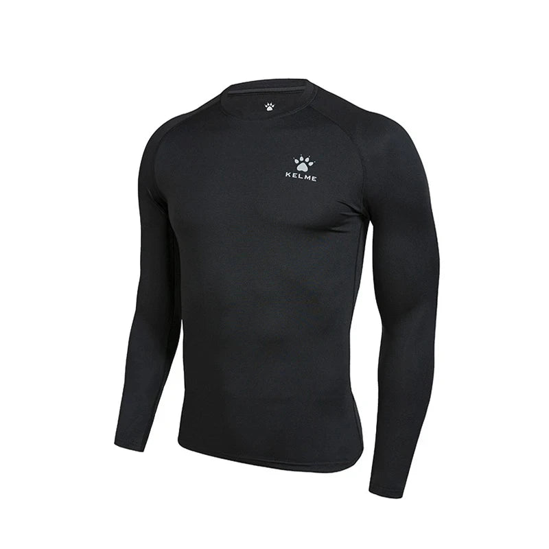 Kelme Children's Tights Suit Men And Girls Sports Training Clothing Breathable Soccer Fitness Bottoming T-shirt Kids Warm Sports