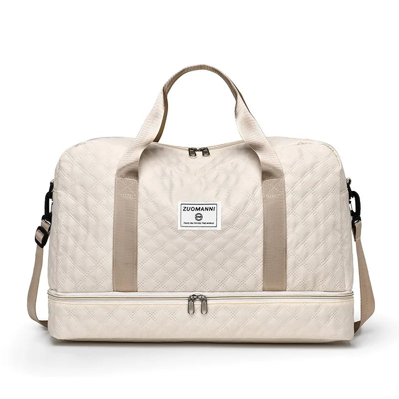 Large Capacity Gym Bag, Handbag - Fashionable and Practical Compartment Design, Suitable for Gym,Yoga and Shoulder Bag for Women