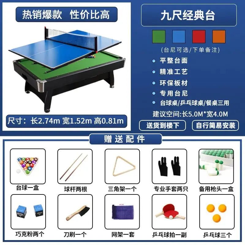 Professional 7ft Folding Pool Table, MDF Board & Waterproof Felt for Home/Bar, 24H Shipping + Free Accessories Kit