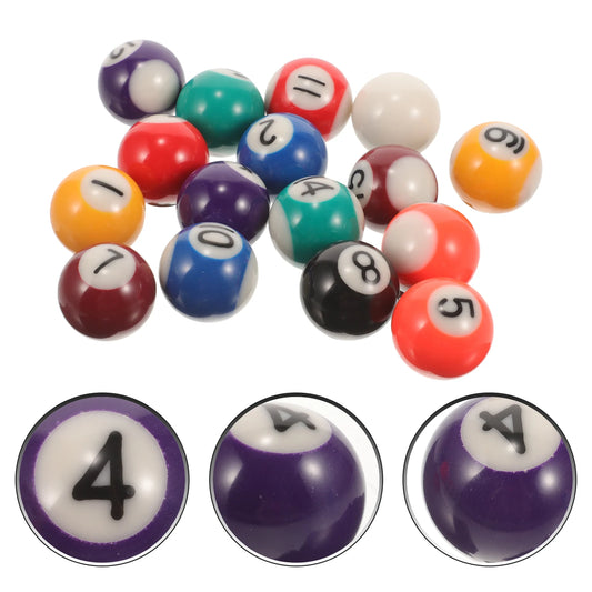 Children Billiards Balls Set 25MM Pool Toys Mini Table Accessories Wear Resistant Training Snooker Game Room Sports Matches
