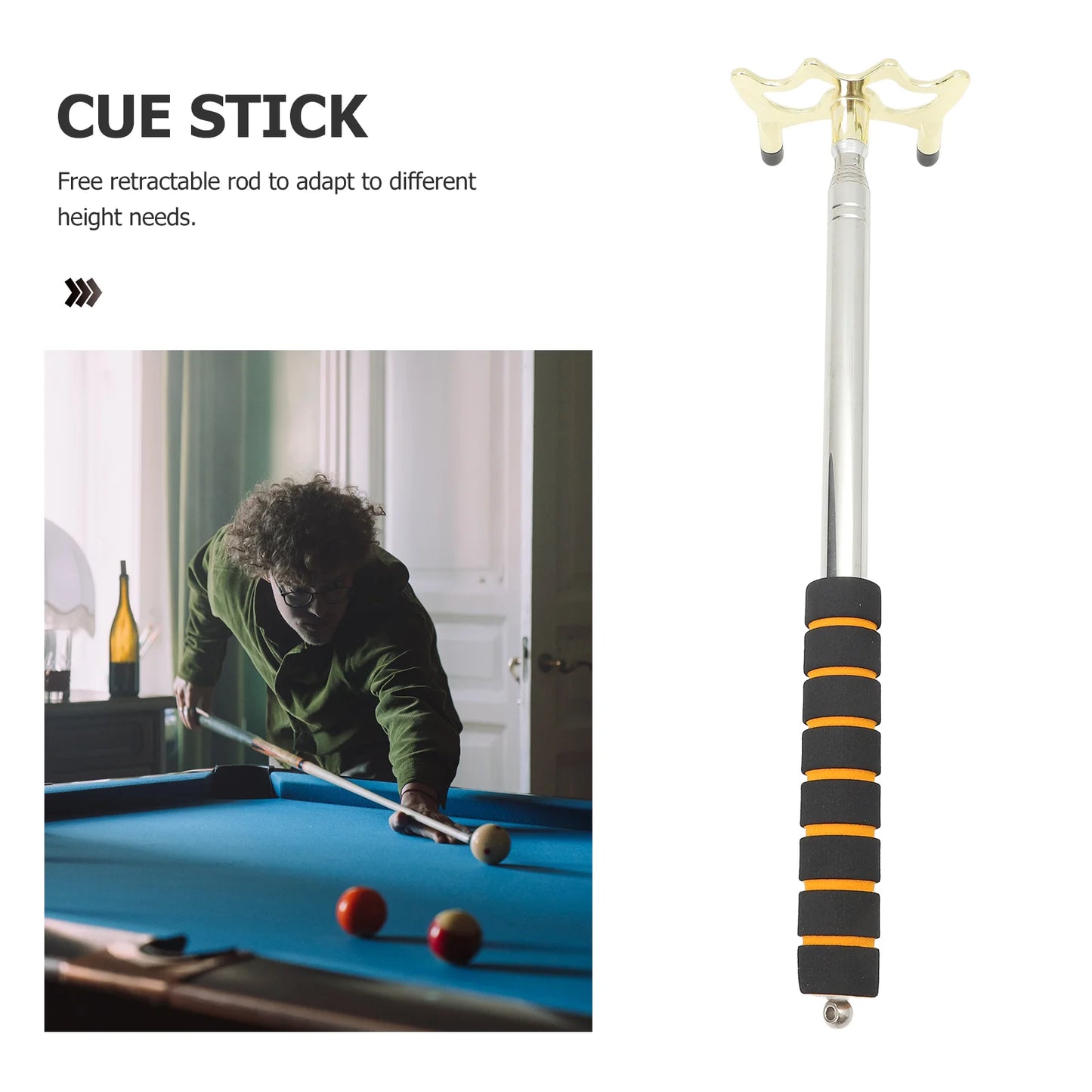 Billiard Pole Pool Table Stick Bridge Cue Holders Stainless Steel Accessories Reusable