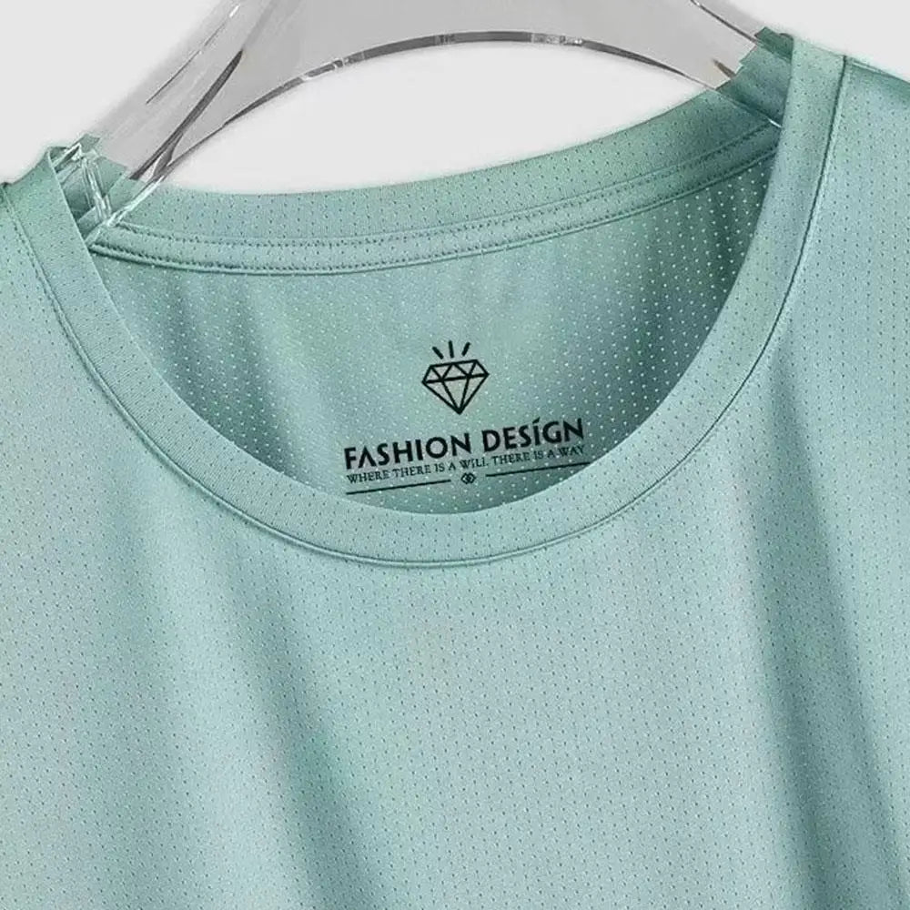 Men Breathable Loose Tee Summer Sleeveless T-Shirt Boys Sports Tank Top Unisex Casual Quick Drying Vest Cool Fitness Clothing