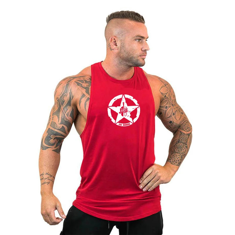 Gym Warriors Cotton Gym Tank Tops Men Sleeveless Tanktops For Boy Bodybuilding Clothing Undershirt Fitness Stringer workout Vest
