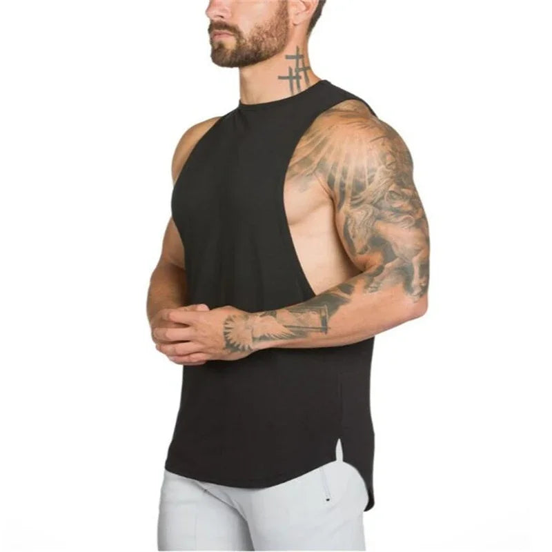 Muscleguys Cotton Gym Tank Tops Men Sleeveless Tanktop For Boys Bodybuilding Clothing Undershirt Fitness Stringer Workout Vest
