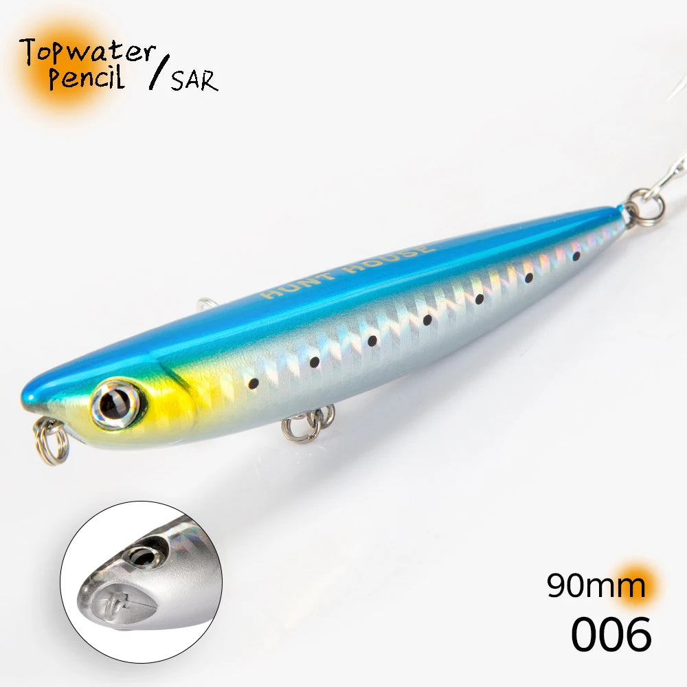 Hunthouse D02 Sparrow Pencil Surface Fishing Lure Topwater Stickbaits 90/120mm 11.5/26g Top Walkers pesca For Bass Tackle LW519
