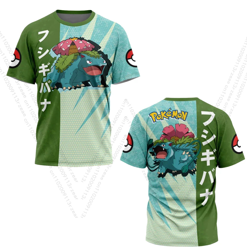 Anime Pokemon Venusaur Fitness Shorts Men's Boy Cosplay Print Casual Street Breathable Clothes Uniform Gift Toy Print Shorts