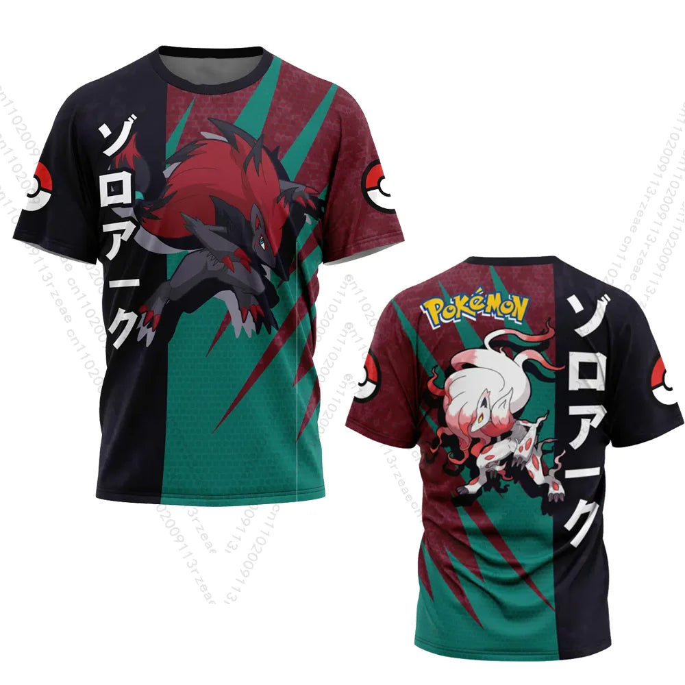 Anime Pokemon Zoroark Fitness Shorts Men's Boy Cosplay Print Casual Street Breathable Clothes Uniform Gift Toy Print Shorts