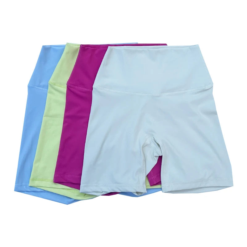 Clearance_Women Sports Biker Shorts Women Naked Feeling High Waist Yoga Shorts Push Up Fitness Leggings Tummy Control Yoga Slim