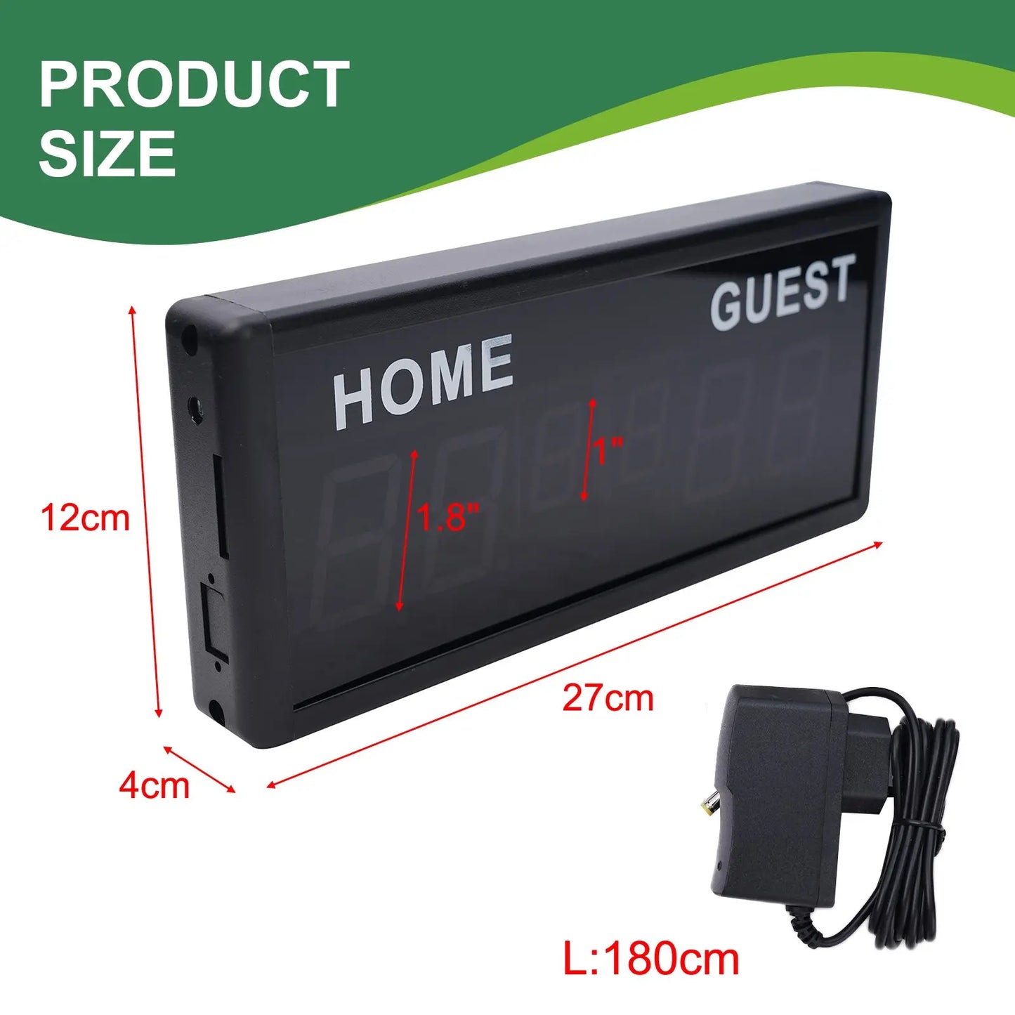 Team Sports Scoreboard Electronic Football Power Adapter Remote Control Snooker Tennis Scoreboard Sporting Goods