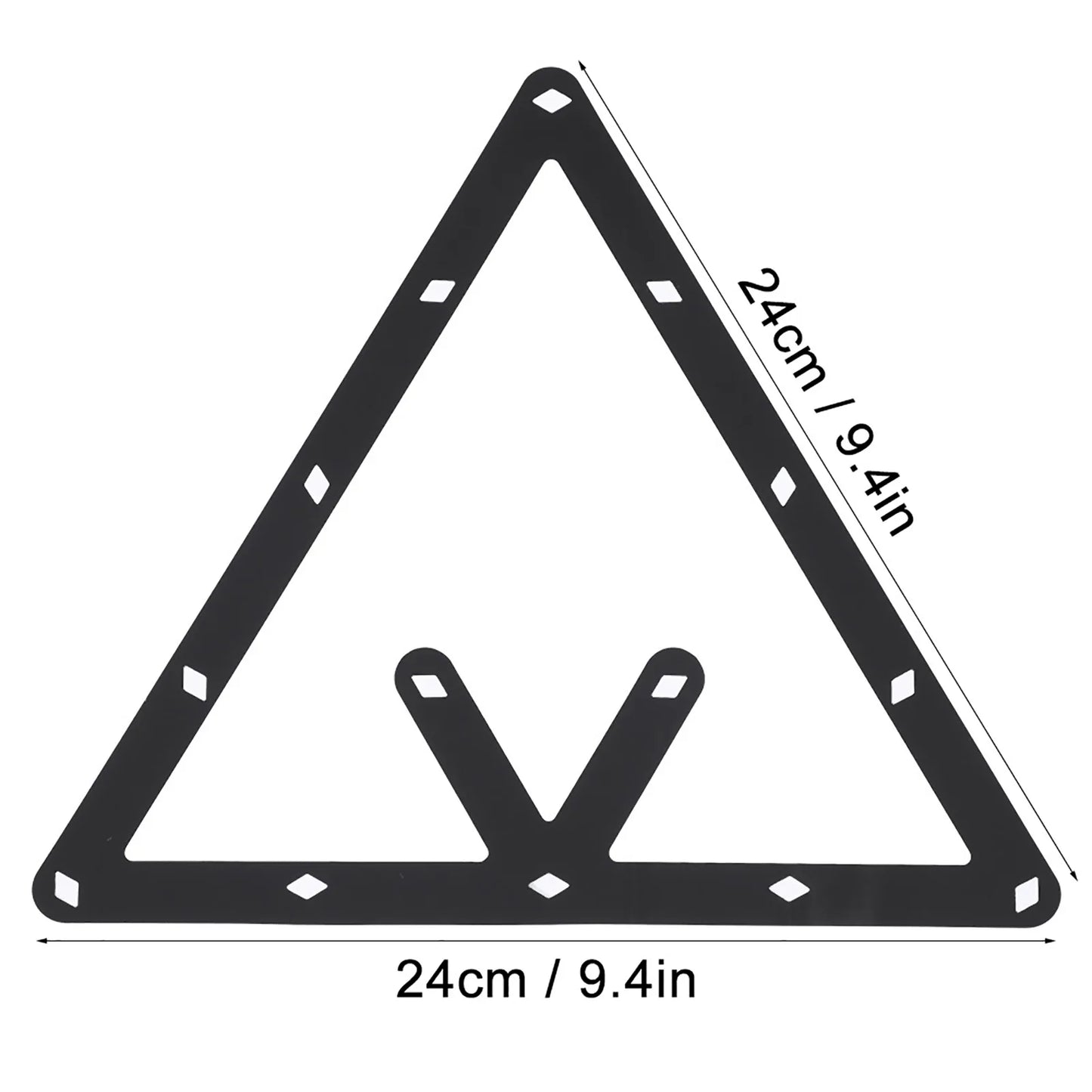 ZK30 6Pcs/Set Billiard Rack Black Triangle Ball Holder Positioning Billiard Table Pool Cue Accessory