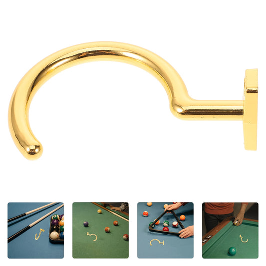 Golden Billiard Table Cues Snooker Pool Hook Bridge Metal Pool Hook Stick Metal Accessory Hooks Durable Easy Install