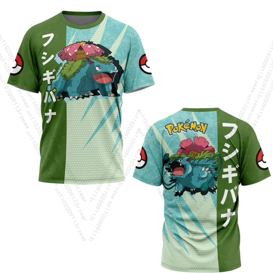Anime Pokemon Venusaur Fitness Shorts Men's Boy Cosplay Print Casual Street Breathable Clothes Uniform Gift Toy Print Shorts