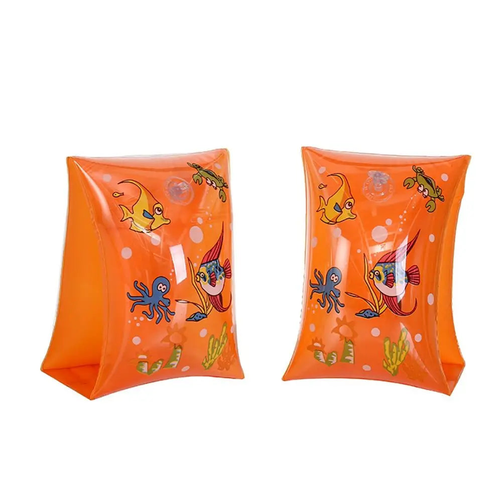 2x Reusable Comfortable To Wear Inflatable Arm Bands Thicken PVC Sporting Goods Swimming Arm Bands Float Bands Kids Adults