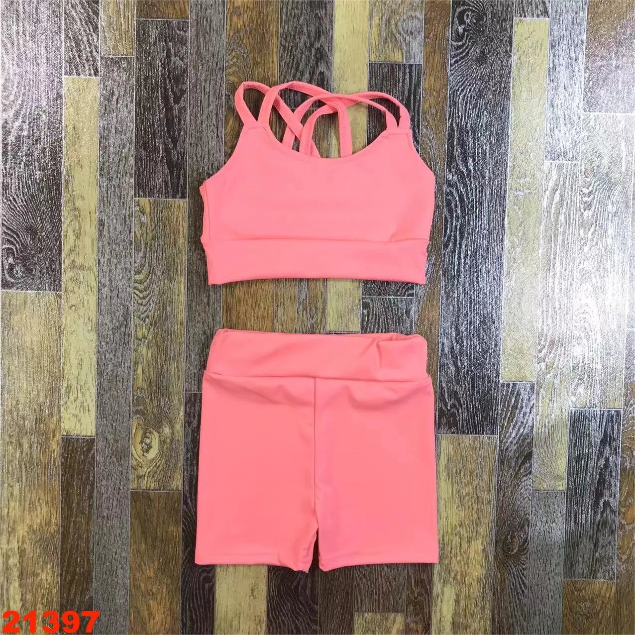 BABY Gym Yoga sets for Girls Yoga vest shorts clothes 1 to 8 years  children clothes cotton comfortable fitness special