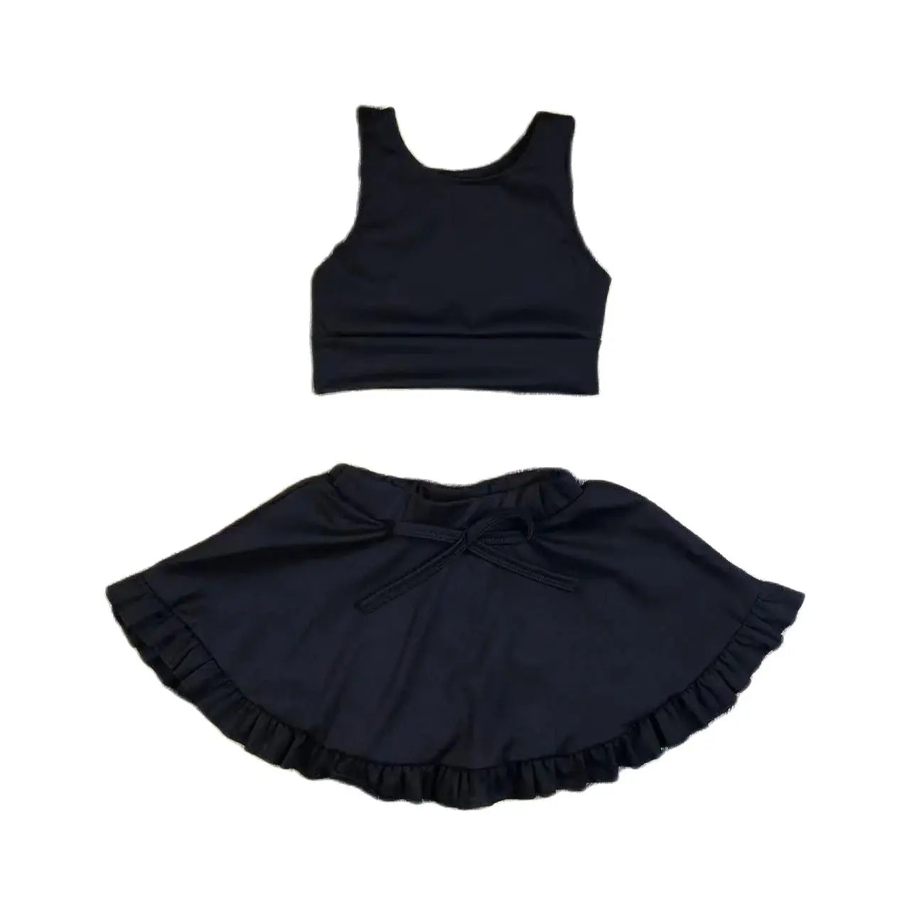 Girls baby yoga suit yoga dress plus shorts suit childrens clothes 2-9 years old fitness gym running weight loss