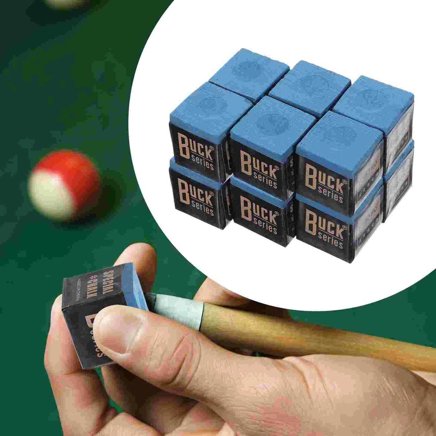 24 Pcs Billiard Balls Powdered Pool Cue Chalk for Sports Table Billiards Accessories