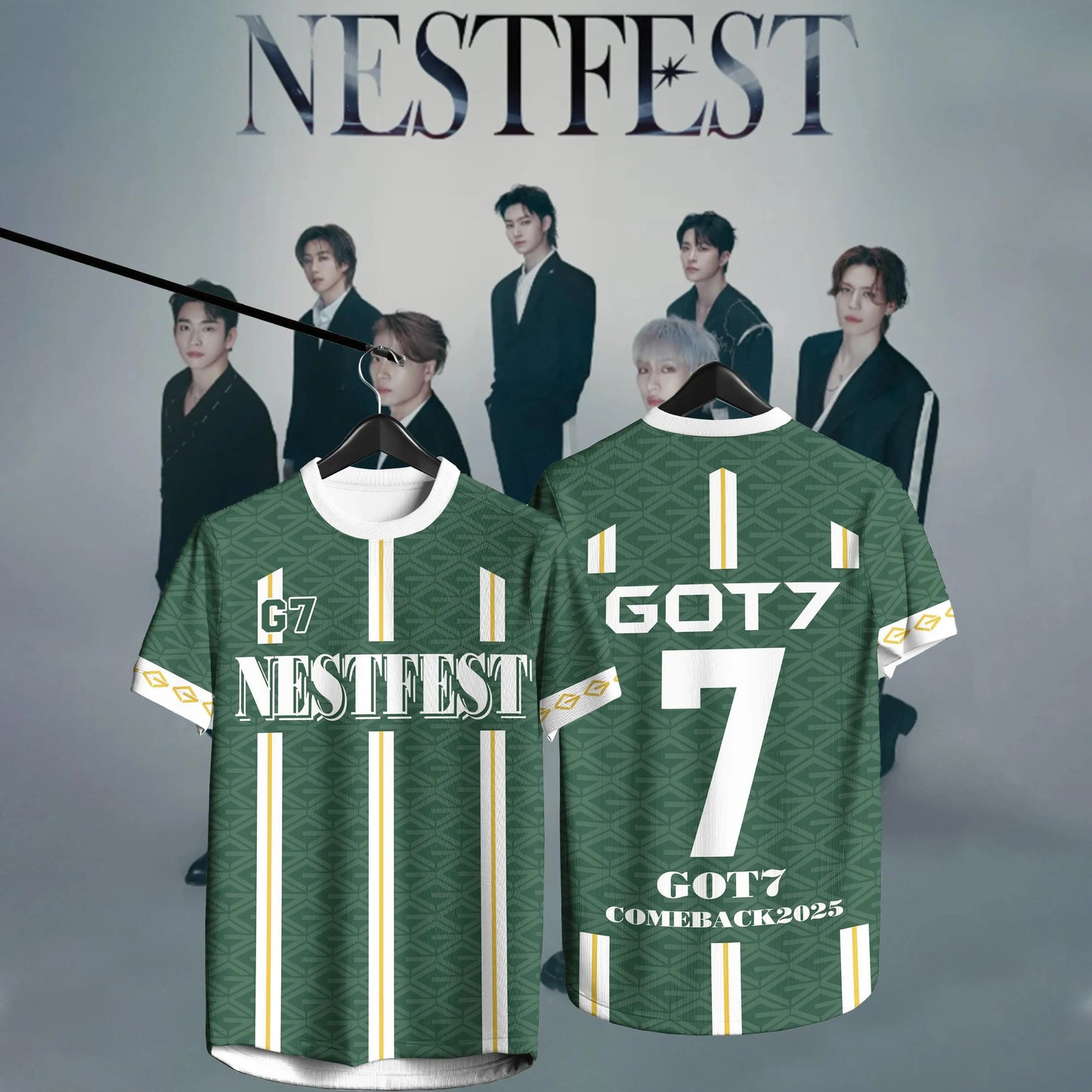 Korean boy band GOT7 Summer Men's T-Shirt Breathable Tennis T-Shirt Tshirt Sweat Absorption Fitness Outdoors Men's clothing tops