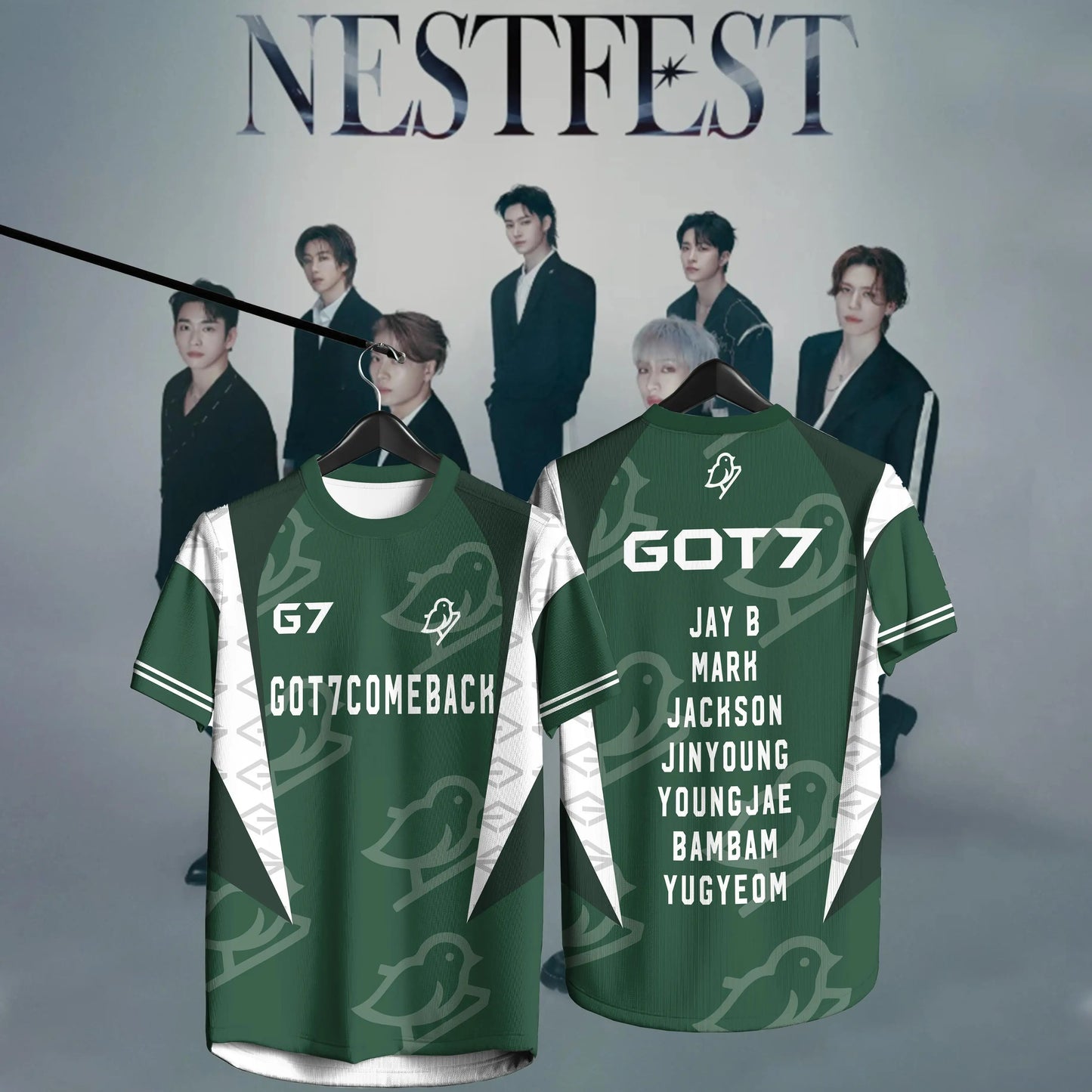Korean boy band GOT7 Summer Men's T-Shirt Breathable Tennis T-Shirt Tshirt Sweat Absorption Fitness Outdoors Men's clothing tops