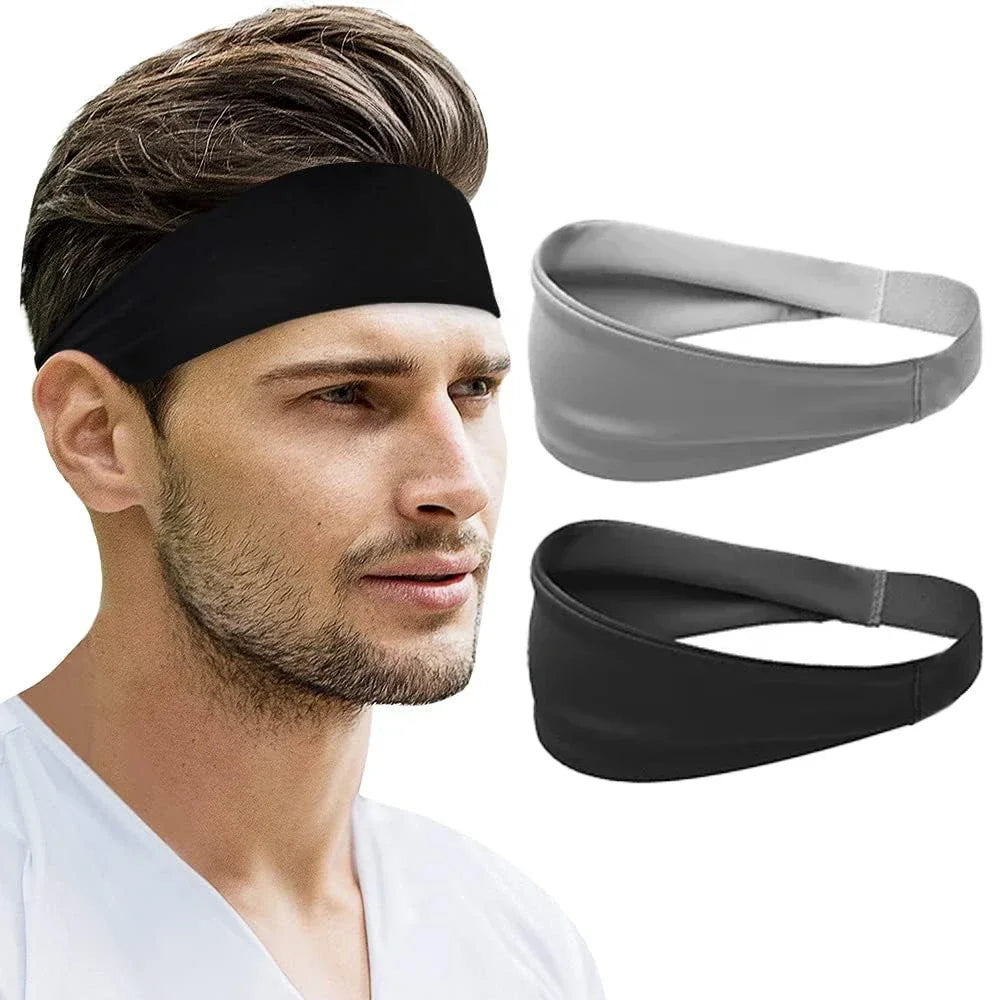 Sports Headbands for Men Women 1PC Non-Slip Moisture Wicking Workout Sweatband Fitness Running Football Yoga Hairband 2025